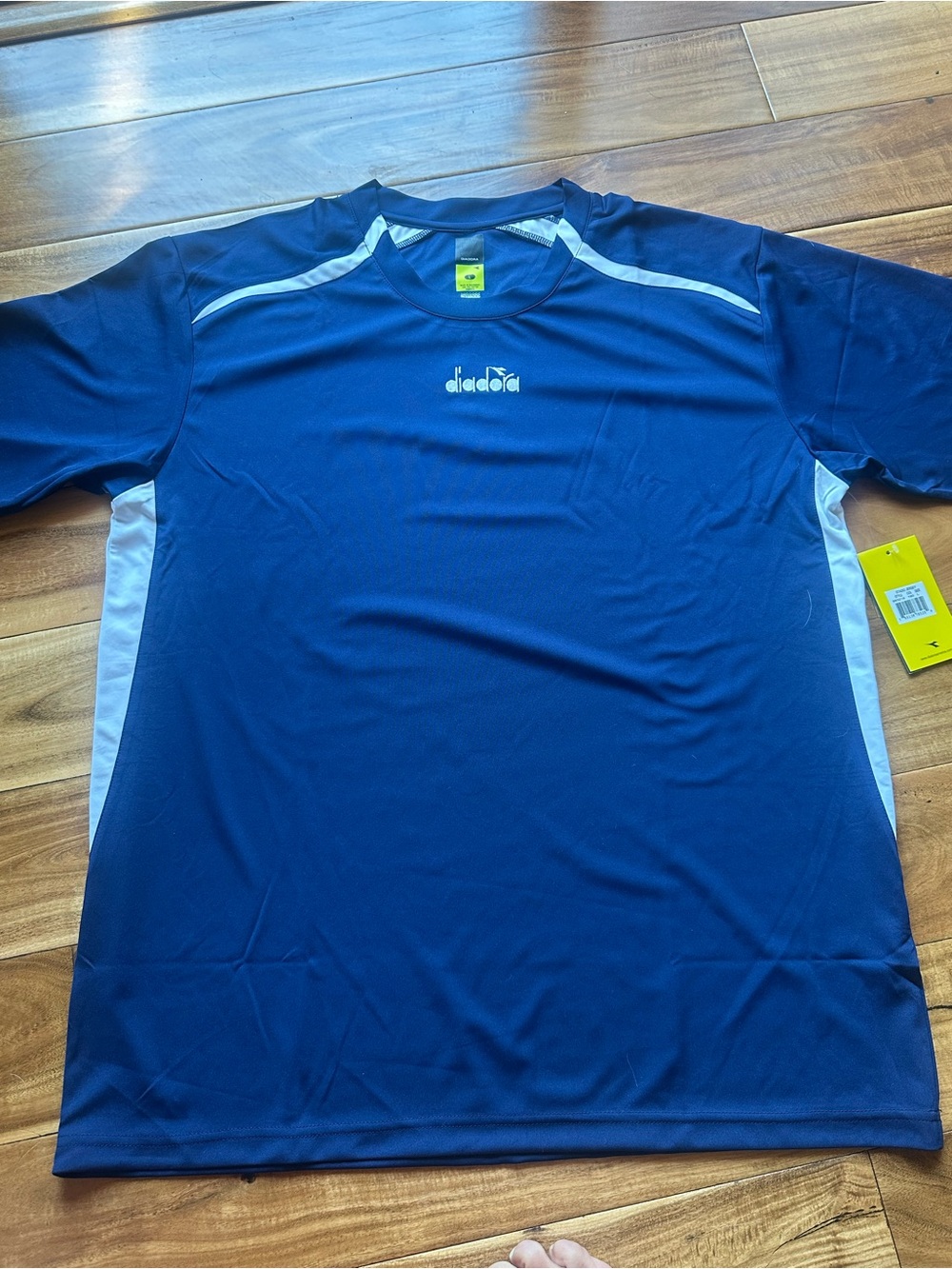 Diadora Navy Blue Athletic Shirt with White Accents